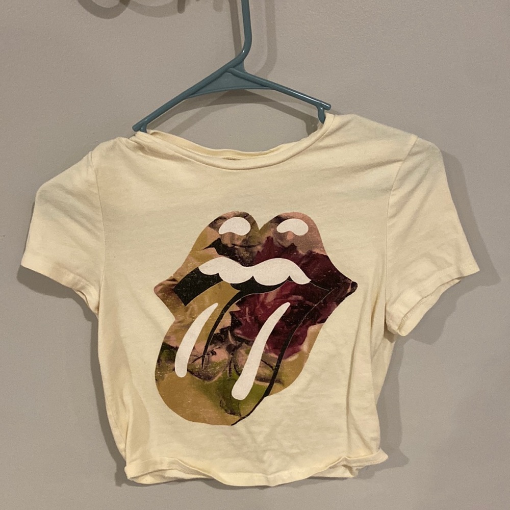 Rolling Stones womens crop